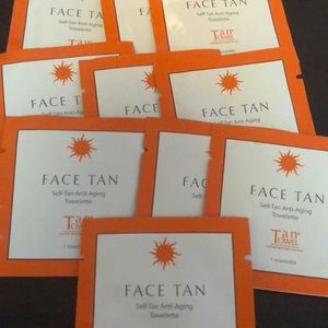 Pack of 10 face tan, tan towels
